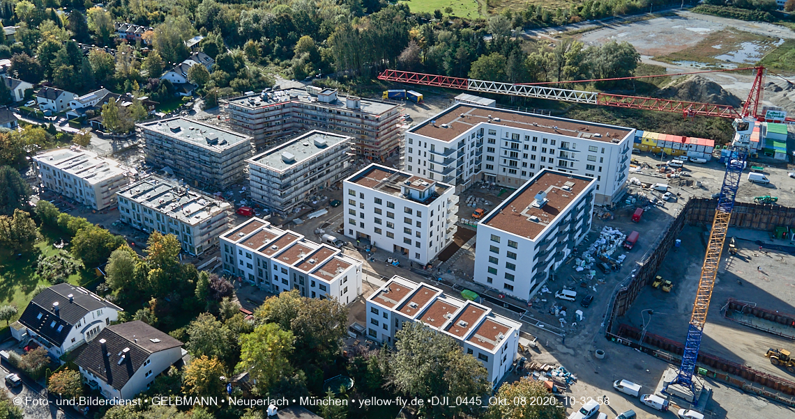08.10.2020 - Baustelle Alexisquartier und Umgebung in Neuperlach